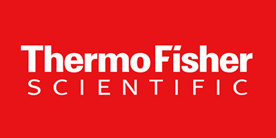 Thermo Fisher Scientific logo on red background
