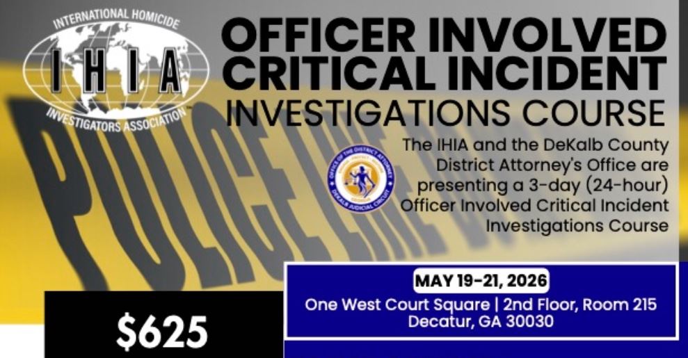 Officer involved critical incident investigations course banner
