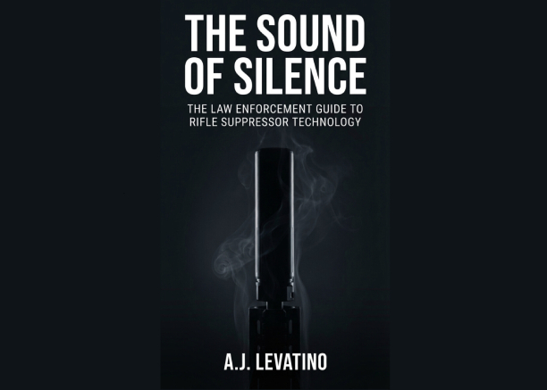 Book cover featuring rifle suppressor and title